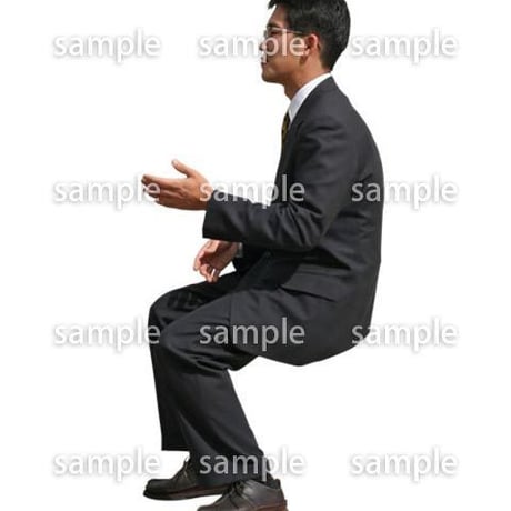 人物切抜き素材　座る人編　H_121
