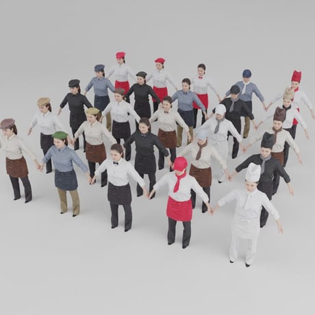 3D人モデルAポーズ　178_Sara