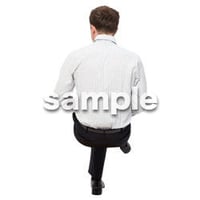 Cutout People　座る　外国人男性　LL_585
