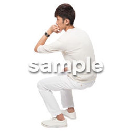 Cutout People　座る　男性　LL_334