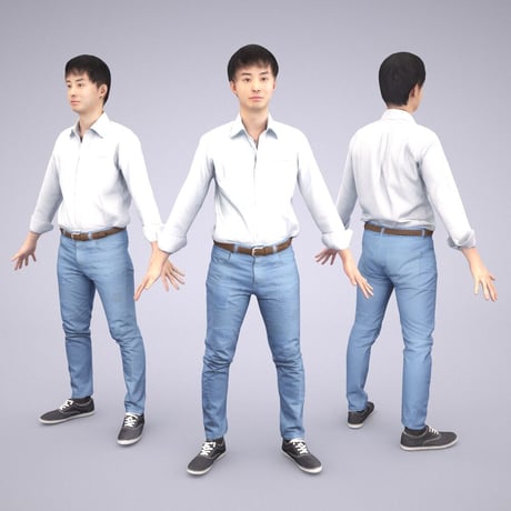 3D人モデルAポーズ　110_Sota