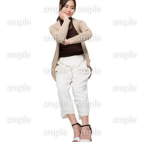 Cutout People　座る女性　KK_211