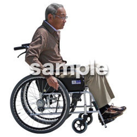 人物切抜き素材　シニア介護編　S_098