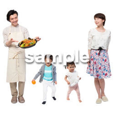 Cutout People　4人家族　II_311