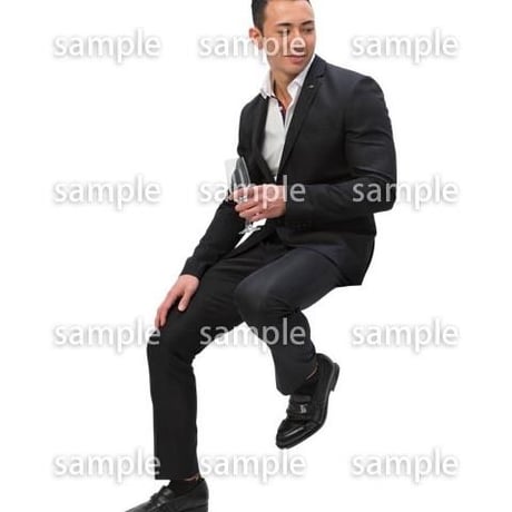 Cutout People　パーティー座る人　DD_382