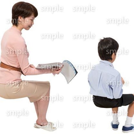 Cutout People　アットホーム　座る　II_378