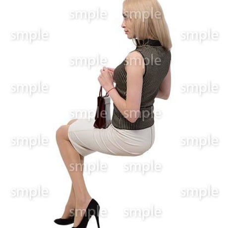 Cutout People　座る　外国人　KK_574