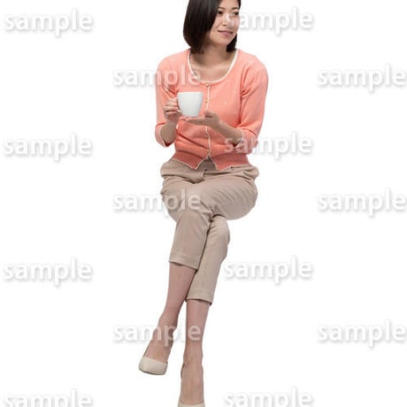 人物切抜きセット☆座る女性　1_set169