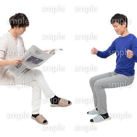 Cutout People　アットホーム　座る　II_422
