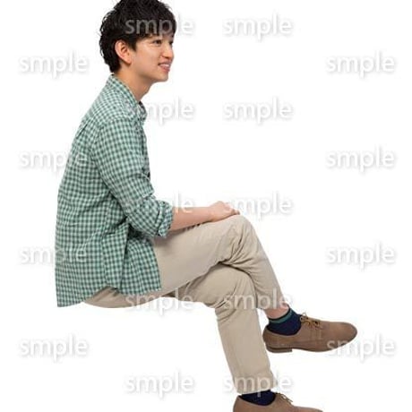 Cutout People　座る　男性　LL_418