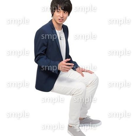 Cutout People　座る　男性　LL_198