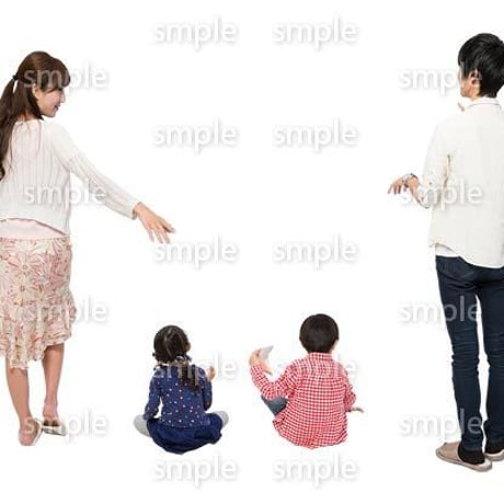 Cutout People　4人家族　II_320