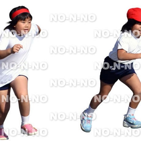 人物切抜きセット☆体操服の小学生　1_set026