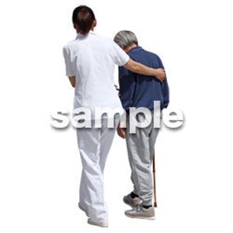 人物切抜き素材　シニア介護編　S_129