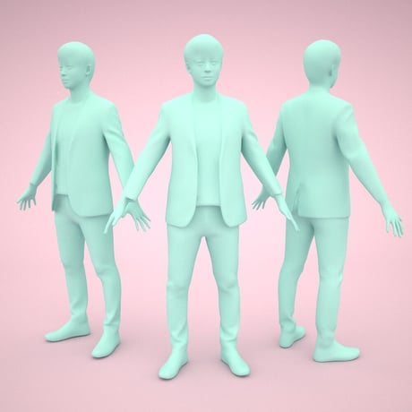 3D人モデルAポーズ　108_Sota