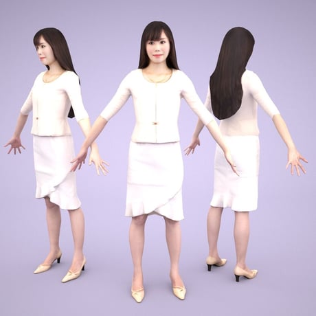 3D人モデルAポーズ　076_Yui