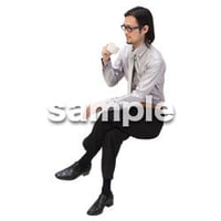 Cutout People　パーティー座る人　DD_422