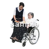人物切抜き素材　医療・シニア車椅子編　D_292