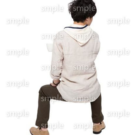 Cutout People　座る　男性　LL_365