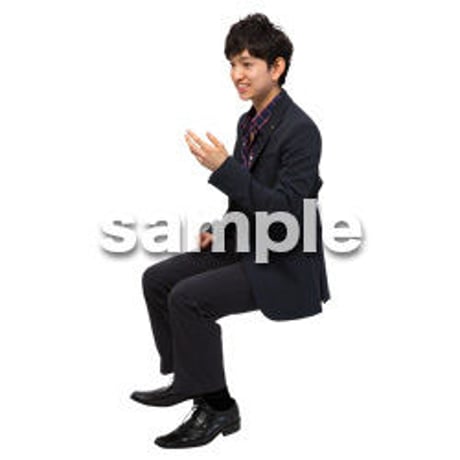 Cutout People　座る　男性　LL_078