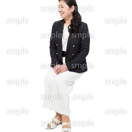 Cutout People　座る女性　KK_412