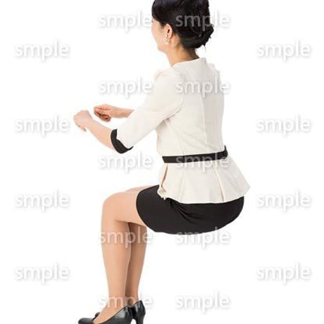 Cutout People　座る女性　KK_094