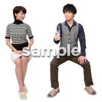 Cutout People　アットホーム　座る　II_401