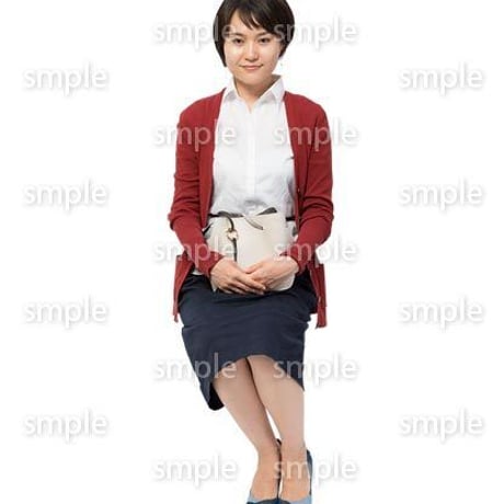 Cutout People　座る女性　KK_271