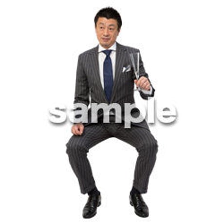 Cutout People　座る　男性　LL_031