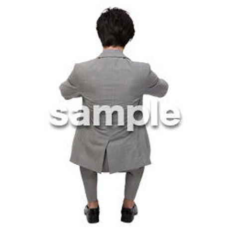 Cutout People　座る　男性　LL_245