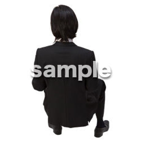 Cutout People　鳥瞰　座る男性 　FF_395