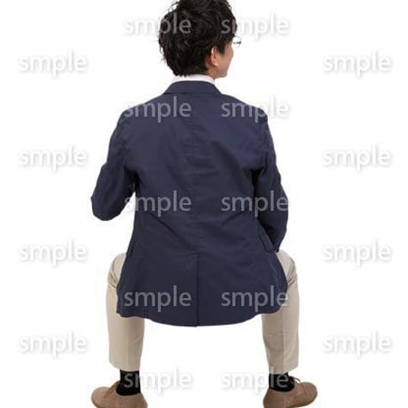 Cutout People　座る　男性　LL_100