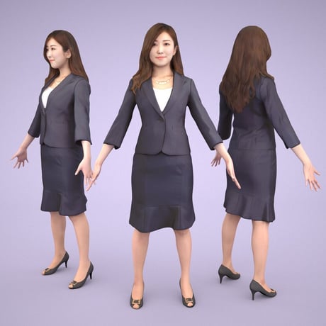 3D人モデルAポーズ　056_Mao