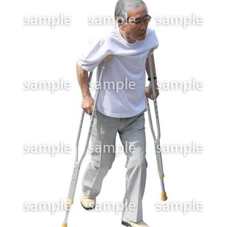 人物切抜き素材　シニア介護編　S_410