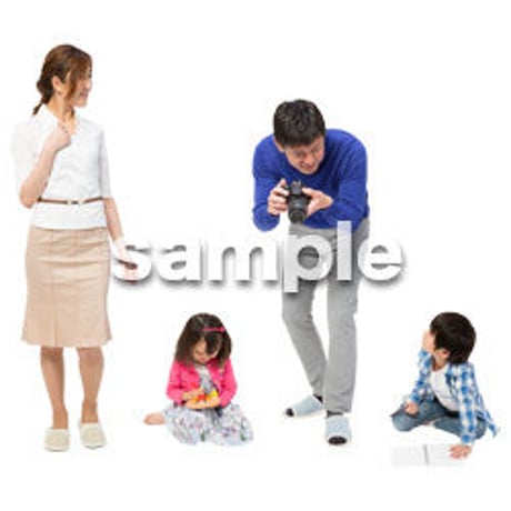 Cutout People　4人家族　II_306
