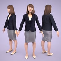 3D人モデルAポーズ　014_Kana