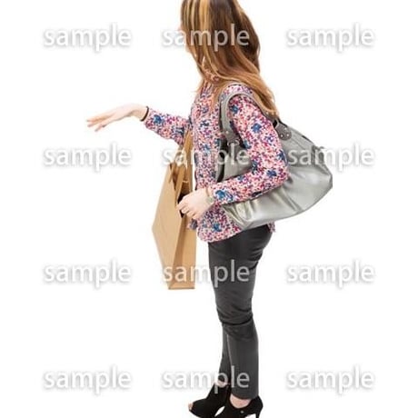 Cutout People　鳥瞰　人物 女性　FF_338