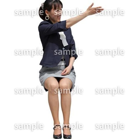 人物切抜き素材　座る人Ⅱ編　Q_097