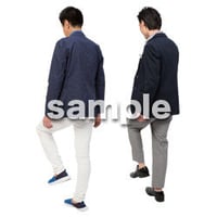 Cutout People　階段を上る動作　JJ_444