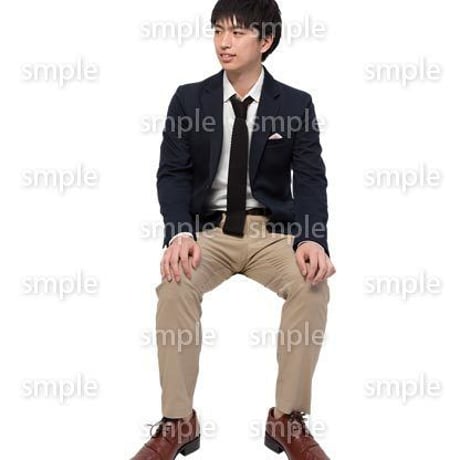 Cutout People　座る　男性　LL_061