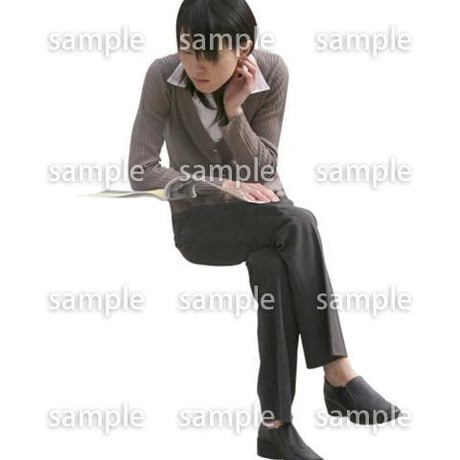 人物切抜き素材　座る人編　H_426
