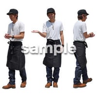 人物切抜き素材　ショップスタッフ　T_546