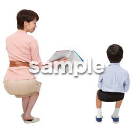 Cutout People　アットホーム　座る　II_380