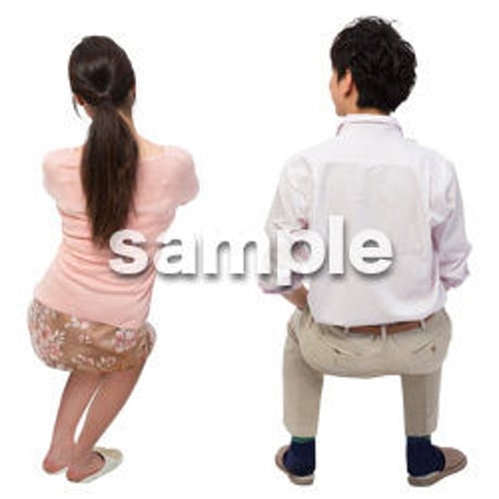 Cutout People　アットホーム　座る　II_395