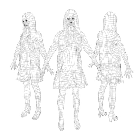 3D人モデルAポーズ　072_Yui