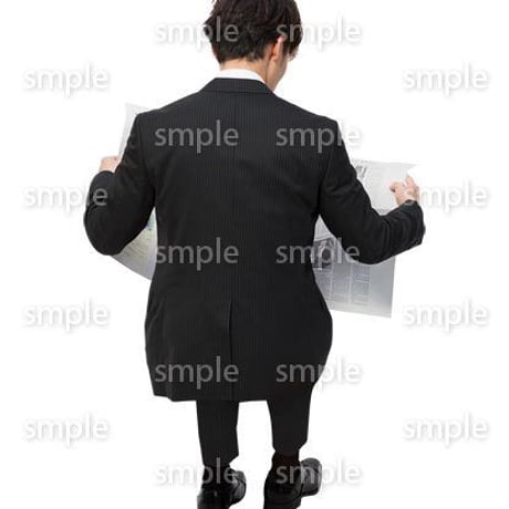 Cutout People　座る　男性　LL_050
