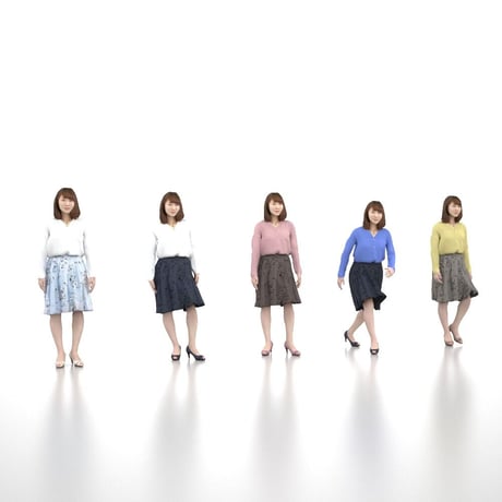 3D人モデルAポーズ　012_Kana