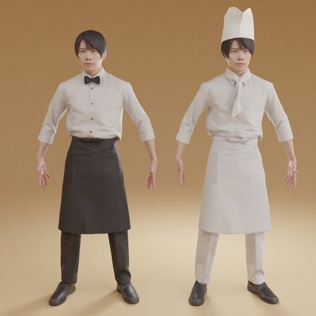 3D人モデルAポーズ　145_Kei