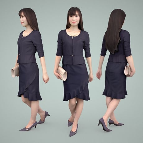 3D人物素材  [Posed]  075_Yui