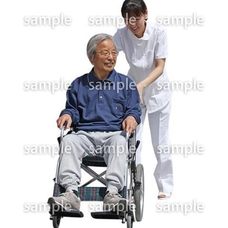 人物切抜き素材　シニア介護編　S_071